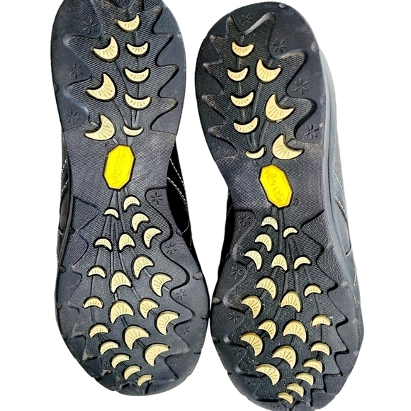 Ahnu Mary Jane Comfort Shoe Size 9 Black Slip On Wedge Vibram Sole Arch Support - Picture 5 of 16